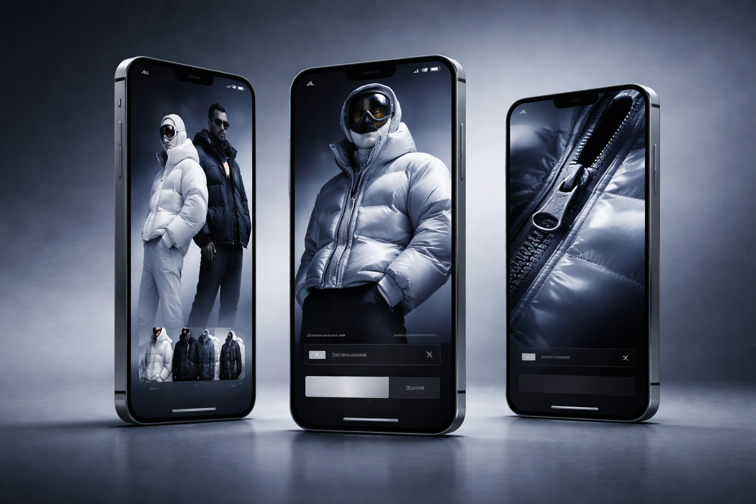 mobile fashion ecommerce interface